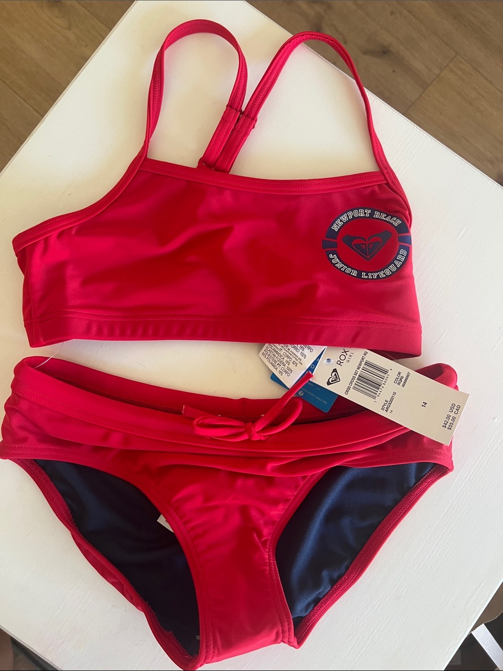 Roxy Girls Newport Beach Junior Lifeguard Two-Piece Bikini Set (x2)